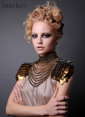 LaureLuxe Metal Couture designs at Couture Fashion Week NY