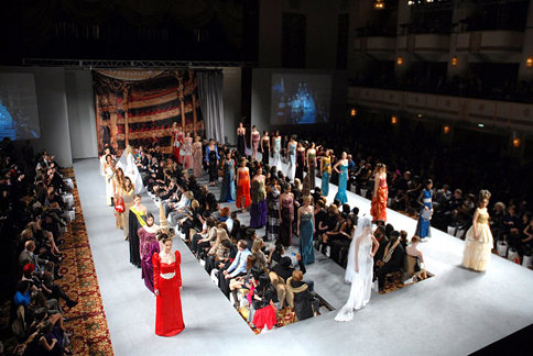 Andres Aquino fashion show at Couture Fashion Week NY