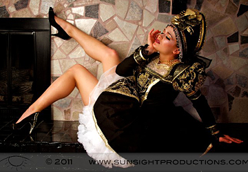Fashion designs by Evgenia Luzhina-Salazar at Couture Fashion Week New York