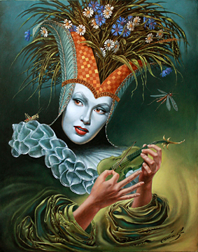 Art by Michael Cheval at Couture Fashion Week New York