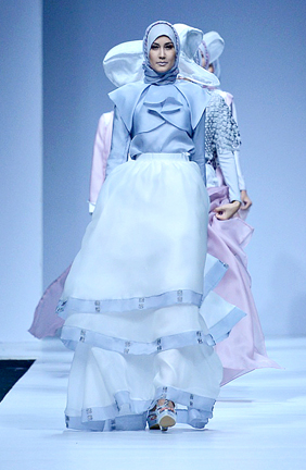 Zaskia Sungkar fashion show at Couture Fashion Week NY